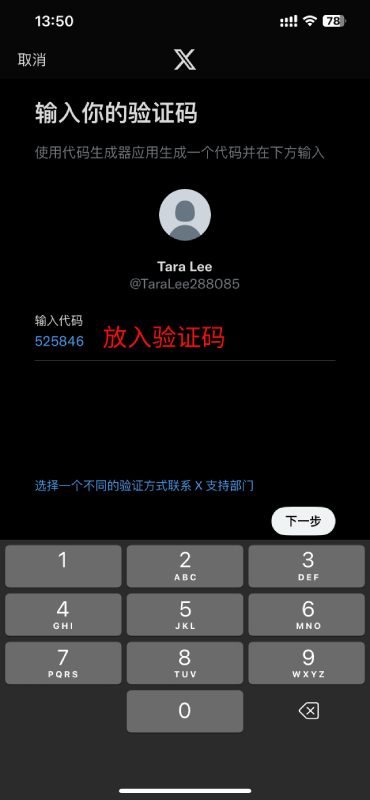 输入验证码确认登录