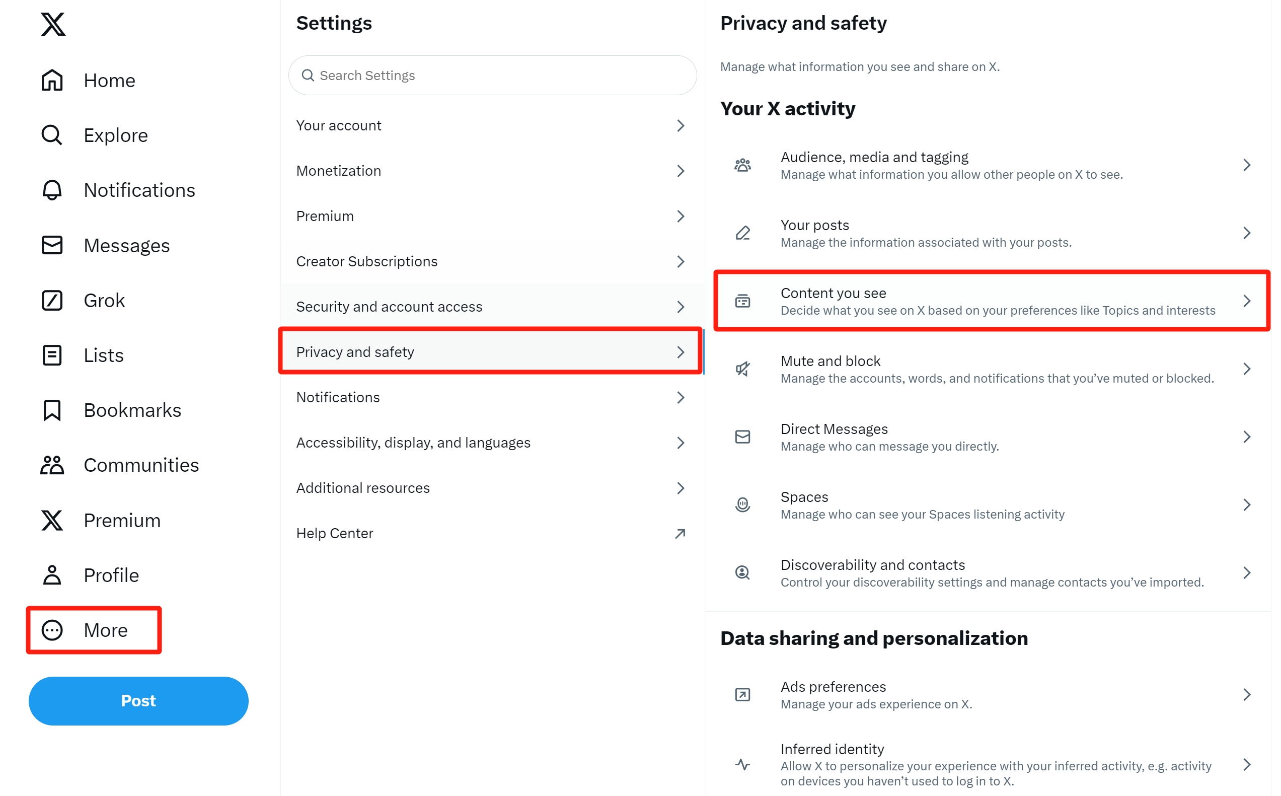 点击Privacy And safety